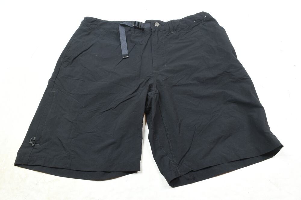 Patagonia Stonycroft Shorts Mens 40 Black Nylon Stretch Belted Classic Fit